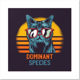 funny cat – Dominant species (dark) Posters and Art